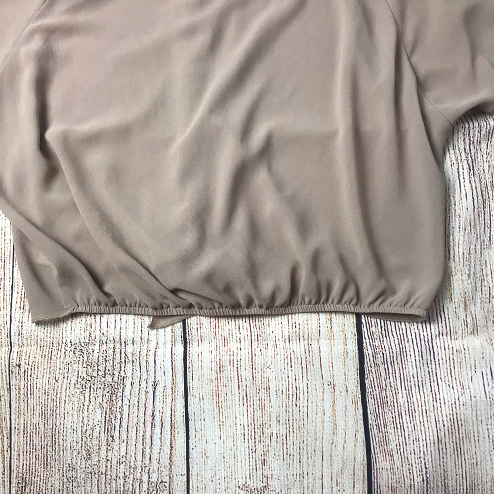 B_envied Cropped Tie-Front Powder Pink Blouse - Picture 6 of 7